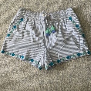 Blue patterned shorts